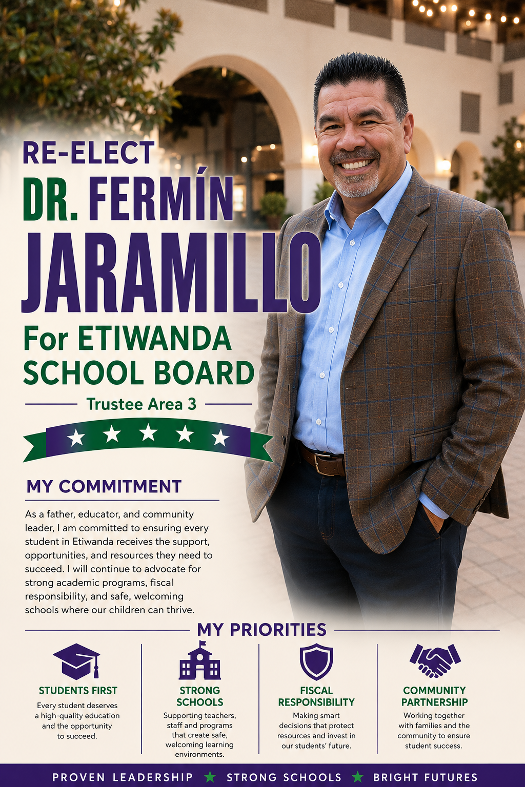 Campaign portrait of Dr. Fermín Jaramillo